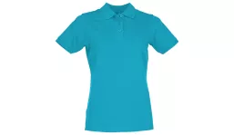 Classic cotton polo ladies - turquoise