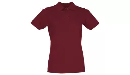 Classic cotton polo ladies - wine
