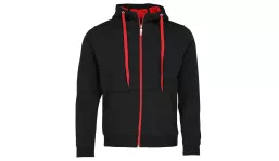 Doubleface Hooded Jacket unisex - black/red