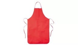 Bib apron cotton - red
