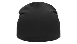 jersey beanie made of mixed fabric - schwarz