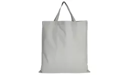 Baumwolltasche Classic mit zwei kurzen Henkeln - grau