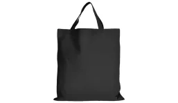 Baumwolltasche Classic mit zwei kurzen Henkeln - schwarz