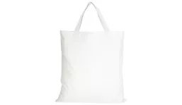Baumwolltasche Classic mit zwei kurzen Henkeln - weiß