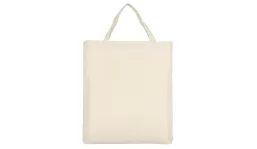 Baumwolltasche Classic mit zwei kurzen Henkeln und  Bodenfalte