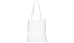 Baumwolltasche Classic mit zwei langen Henkeln - weiß