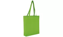 Baumwolltasche Classic mit Boden und Seitenfalte - hellgrün