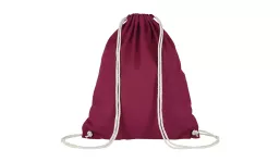 Turnbeutel aus 100% Baumwolle - bordeaux