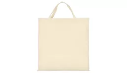 Baumwolltasche mit zwei kurzen Henkeln quadratisch