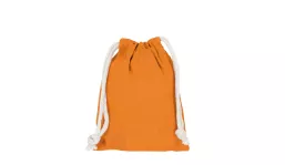 Zuziehbeutel mit doppeltem Kordelzug 10 x 14 cm - mandarin