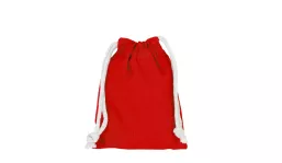 Zuziehbeutel mit doppeltem Kordelzug 10 x 14 cm - rot
