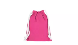Zuziehbeutel mit doppeltem Kordelzug 10 x 14 cm - pink