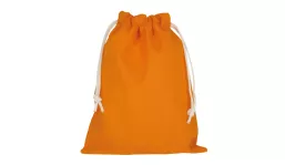 Zuziehbeutel mit doppeltem Kordelzug 15 x 20 cm - mandarin