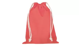 Zuziehbeutel mit doppeltem Kordelzug 15 x 20 cm - lachs