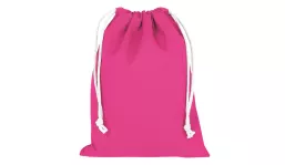 Zuziehbeutel mit doppeltem Kordelzug 15 x 20 cm - pink