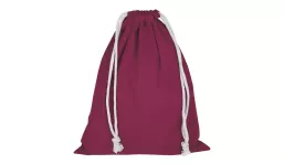 Zuziehbeutel mit doppeltem Kordelzug 25 x 30 cm - bordeaux