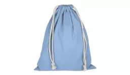 Zuziehbeutel mit doppeltem Kordelzug 25 x 30 cm - himmelblau