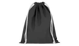 Zuziehbeutel mit doppeltem Kordelzug 25 x 30 cm - anthrazit