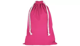 Zuziehbeutel mit doppeltem Kordelzug 30 x 45 cm - pink