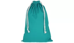 Zuziehbeutel mit doppeltem Kordelzug 30 x 45 cm - smaragd