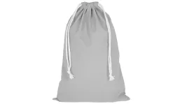 Zuziehbeutel mit doppeltem Kordelzug 30 x 45 cm - hellgrau