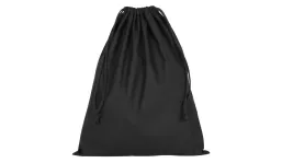 Zuziehbeutel mit doppeltem Kordelzug 40 x 50 cm - schwarz