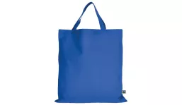 Tasche aus Fairtrade-Baumwolle mit zwei kurzen Henkeln - royalblau