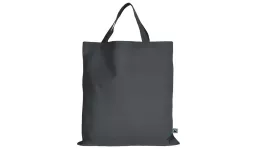 Tasche aus Fairtrade-Baumwolle mit zwei kurzen Henkeln - anthrazit