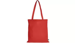 Tasche aus Fairtrade-Baumwolle mit zwei langen Henkeln - rot