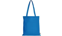 Tasche aus Fairtrade-Baumwolle mit zwei langen Henkeln - hellblau