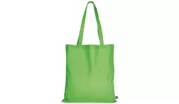 Tasche aus Fairtrade-Baumwolle mit zwei langen Henkeln - hellgrün