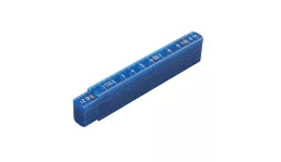 Plastic folding ruler Handling - blue (frosted)