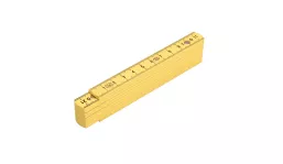 Plastic folding ruler Handling - light yellow (frosted)
