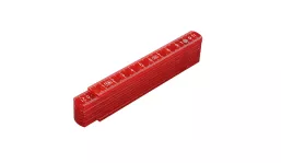 Plastic folding ruler Handling - red (frosted)