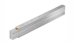 Wood folding ruler Luxury - silver
