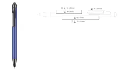 Kugelschreiber Combi Metall - blau