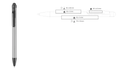 Kugelschreiber Combi Metall - grau