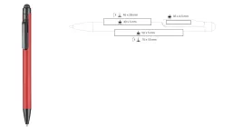 Kugelschreiber Combi Metall - rot