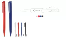 Kugelschreiber Flip Volltonfarben