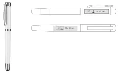 Kugelschreiber Fortuna Rollerball - weiß