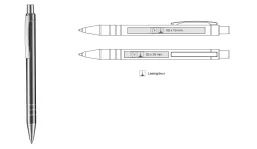 Kugelschreiber Glance - grau