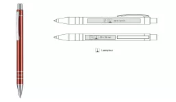 Kugelschreiber Glance - rot