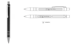 Kugelschreiber Glance - schwarz
