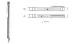 Kugelschreiber Glance - silber