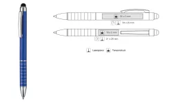 Kugelschreiber Touchpen - blau