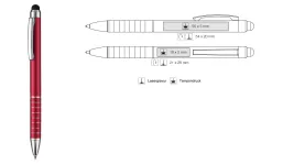 Kugelschreiber Touchpen - rot