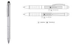 Kugelschreiber Touchpen - silber
