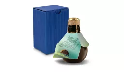 Origineller Sekt Viel Glück - Karton Blau, 125 ml