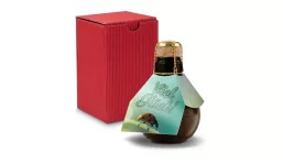 Origineller Sekt Viel Glück - Karton Rot, 125 ml