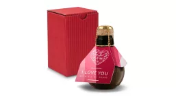 Small sparkling wine I love u - gift box red, 125 ml